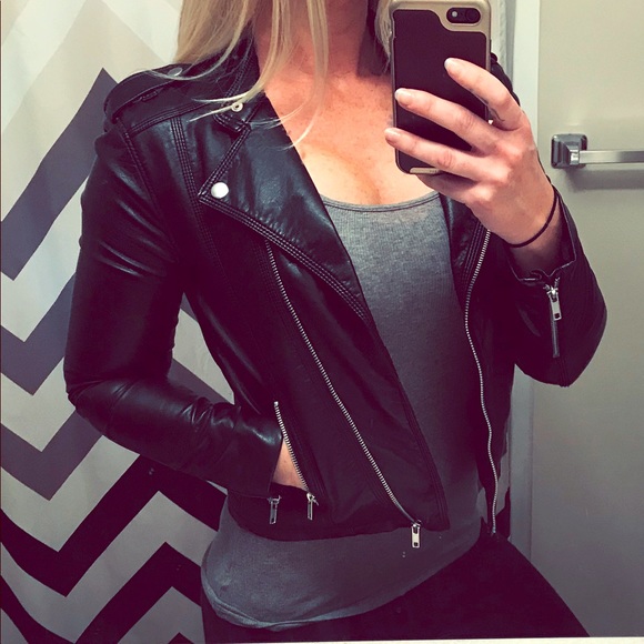 Divided Jackets & Blazers - Vegan Leather Moto Jacket
